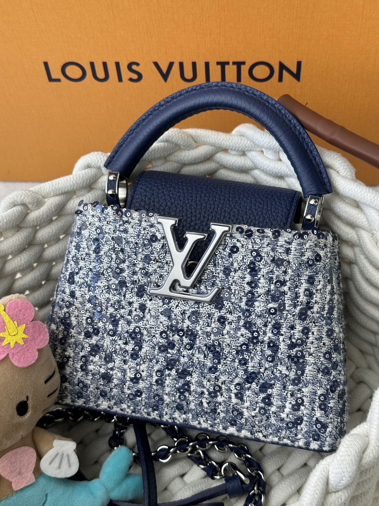 LV CAP毛呢蓝色 芯片款 附件：防尘袋 肩带